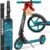 RE:SPORT City scooter for children and adults with bell and carrying strap, height adjustable and foldable up to 100 kg, children’s scooter, large wheels, kick scooter, kick scooter