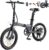 C10 E-Bike Folding Bike 20 Inch Only 18.6 kg Light 250 W Motor 345.6 Wh Battery Ebike with Shimano 7-Speed up to 100 km Range 25 km/h Pedelec with LCD Display, Ideal for Motorhome Commuting